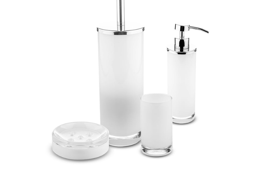 GLOSSY WHITE Accessori d'appoggio in vetro accessori bagno Cipí