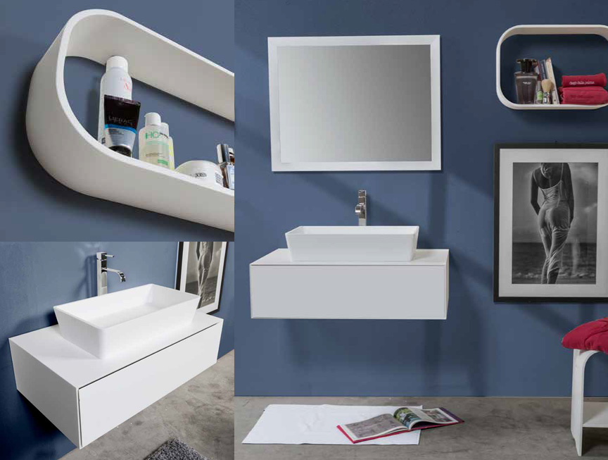 Ambientazione Serie White Diamond Mobili Bagno Cipí