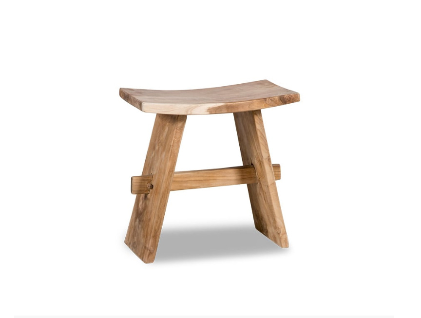 ZEN SGABELLO Sgabello in teak massello naturale e non trattato interamente realizzato a mano senza l'uso di viti o chiodi! Serie Essenza Mobili Bagno Cipí