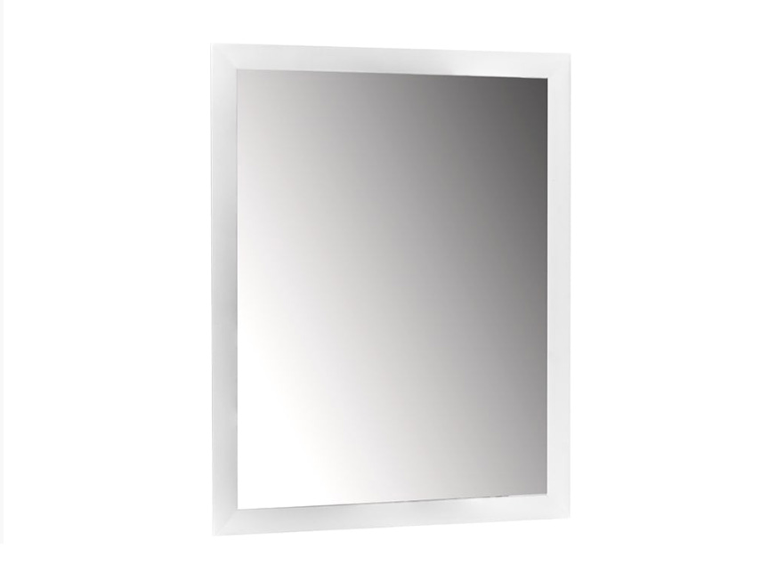WD SPECCHIO Specchio da 4 millimetri con cornice interamente realizzata in  Natural Acrylic Stone - Hi Macs®, attacco parete orizzontale e verticale. Serie White Diamond Mobili Bagno Cipí