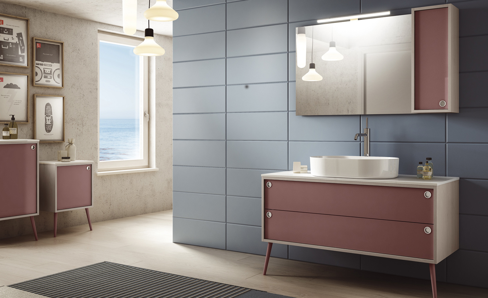 Gaia Serie GranTour Mobili Bagno Linea Completa