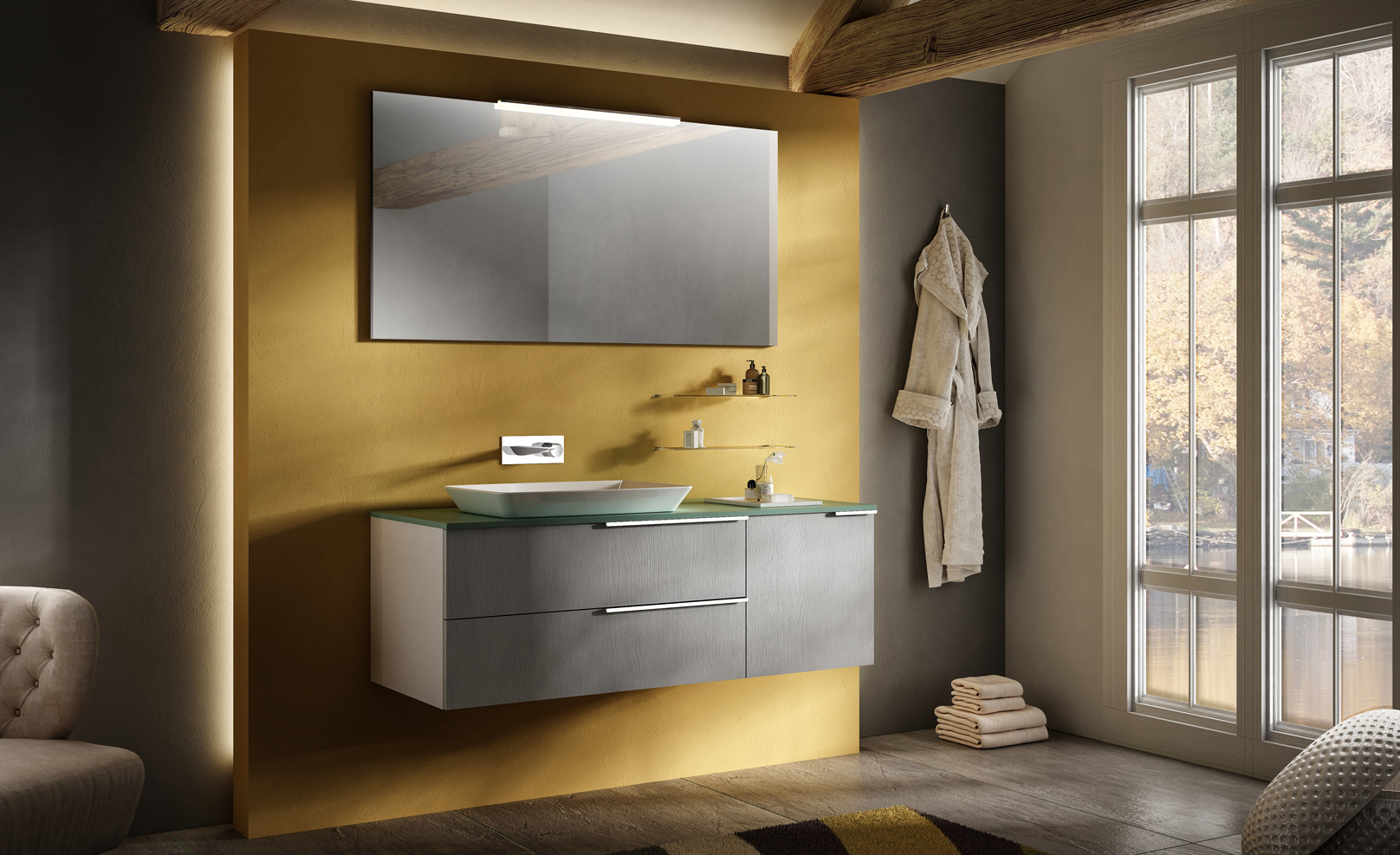 Composizione 03 Serie Sistema Mobili Bagno GranTour