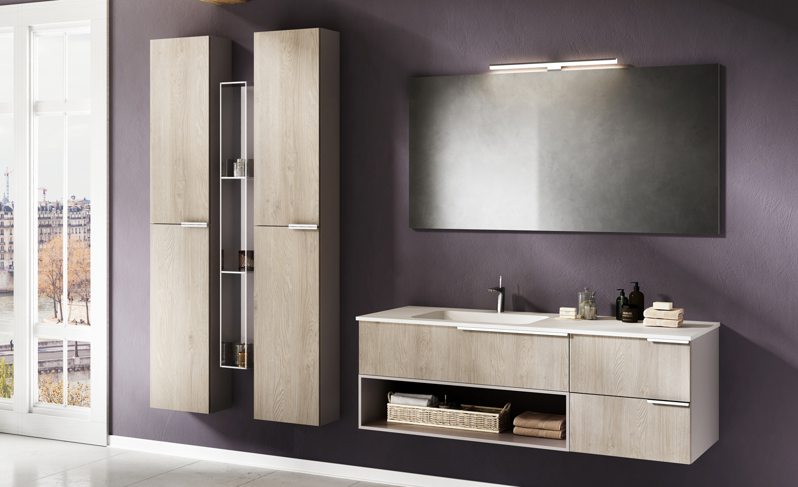 Composizione 05 Serie Sistema Mobili Bagno GranTour