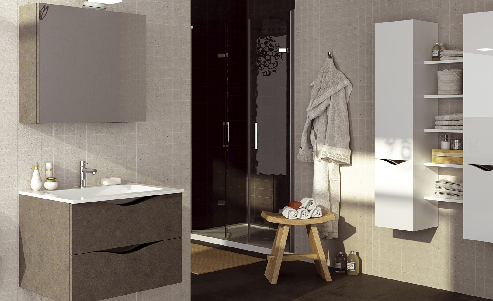 Time Day Serie GranTour Mobili Bagno Linea Completa