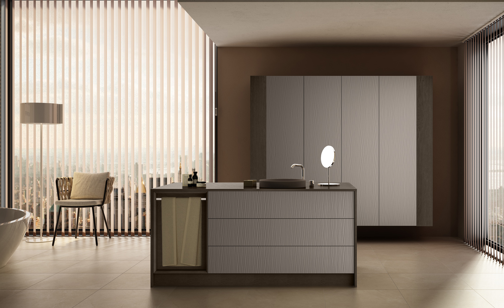 Composizione 02 Serie Vivi Dune Mobili Bagno GranTour