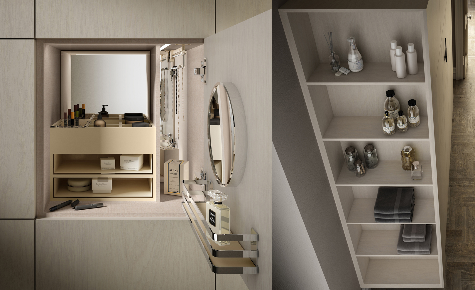 Composizione 03 Serie Vivi Flat Dettaglio Mobili Bagno GranTour