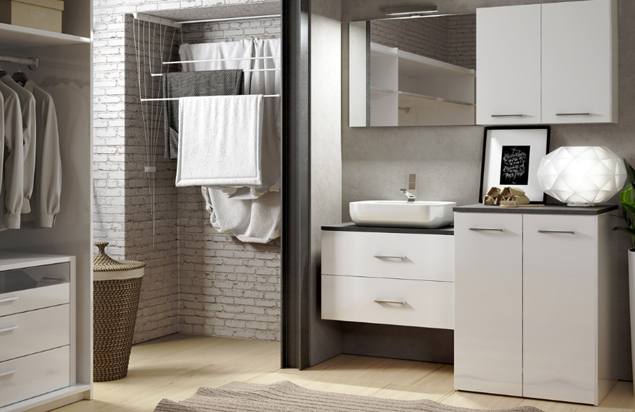 Simply80.06 Bianco Lucido Lavabo Ceramica serie Contemporaneo Mobili Bagno Progetto Idea Stella