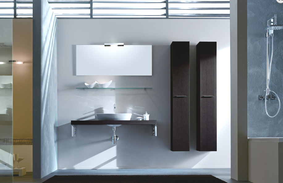 Surf 303 Wengé serie Design Mobili Bagno Progetto Idea Stella