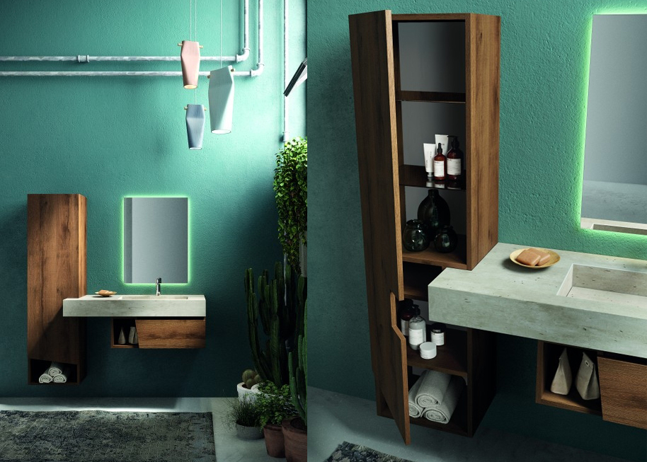 Composizione 05 serie Seven Mobili Bagno Licor