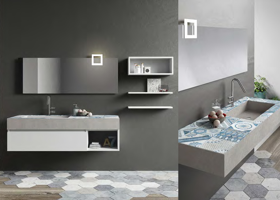 Composizione 09 serie Seven Mobili Bagno Licor