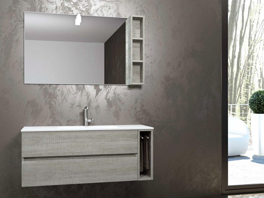 469 serie Mobili con apertura a gola colore: matrix bianco consolle mineralmarmo lucido Mobili Bagno Mobilduenne