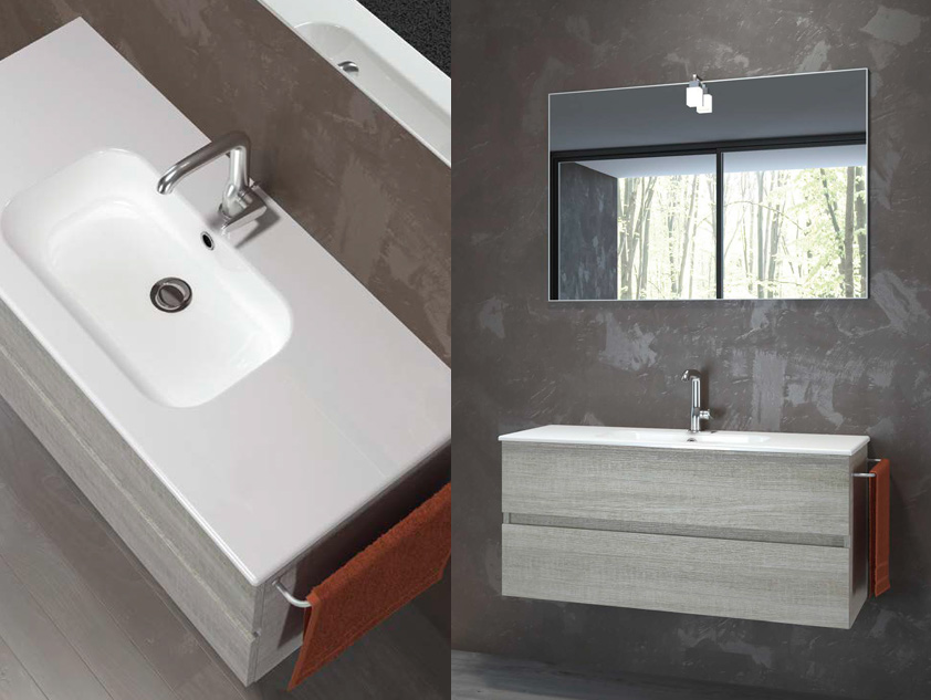 472 serie Monoblocco colore: matrix bianco consolle ceramica Mobili Bagno Mobilduenne