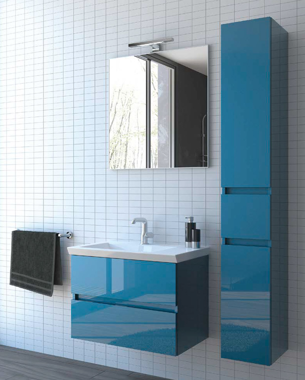 480 serie Monoblocco colore: ral 5025 lucido consolle ceramica Mobili Bagno Mobilduenne