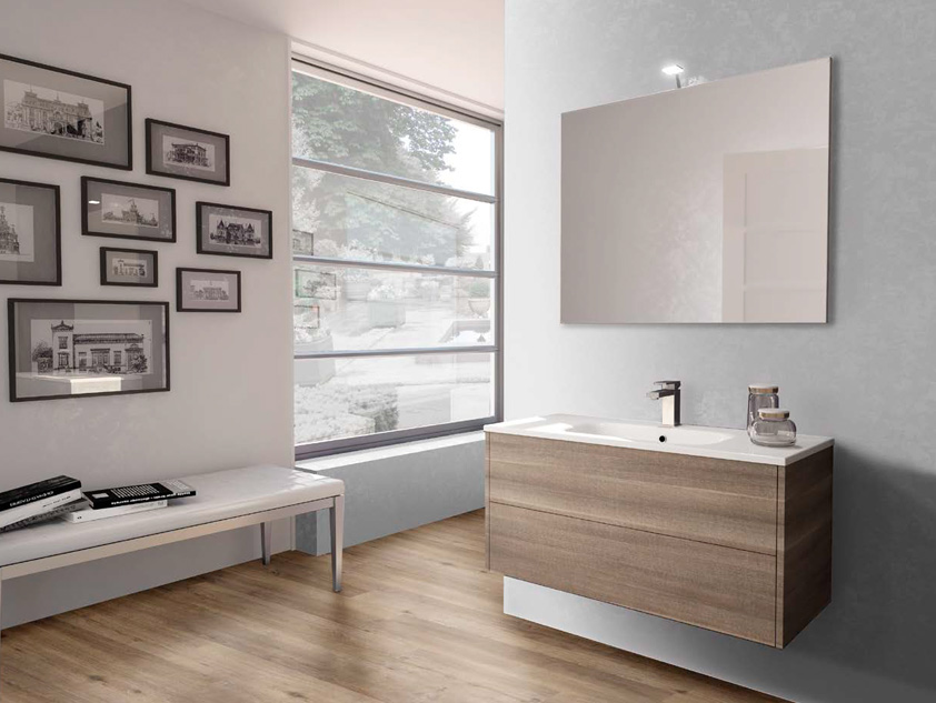 581 serie Monoblocco colore: matrix grigio consolle mineralmarmo lucido Mobili Bagno Mobilduenne