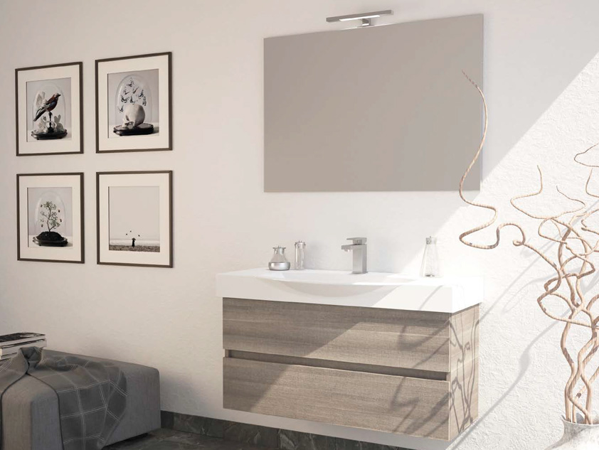 584 serie Monoblocco colore: matrix grigio consolle ceramica Mobili Bagno Mobilduenne