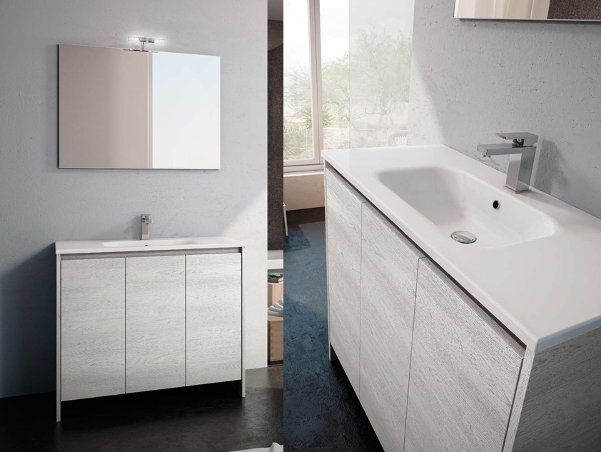 599 serie Monoblocco colore: sherwood bianco consolle mineralmarmo lucido Mobili Bagno Mobilduenne