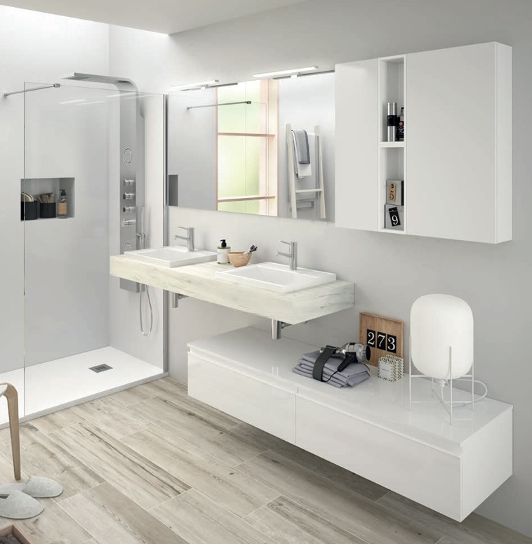 Composizione 2 serie Compakt Mobili Bagno Salgar