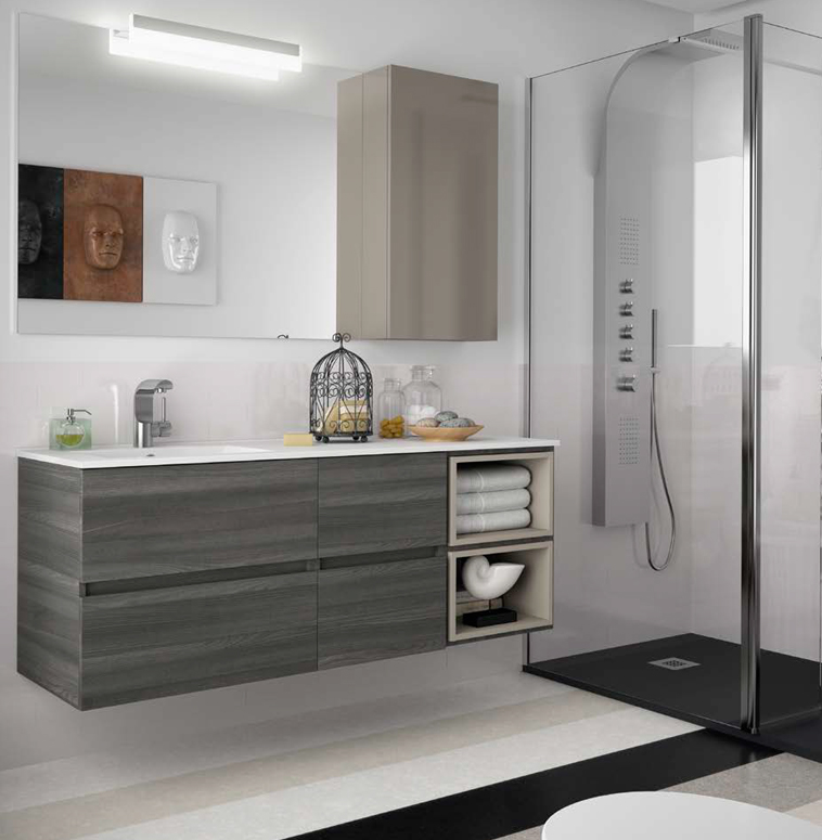 Composizione 11 serie Fussion Line Mobili Bagno Salgar