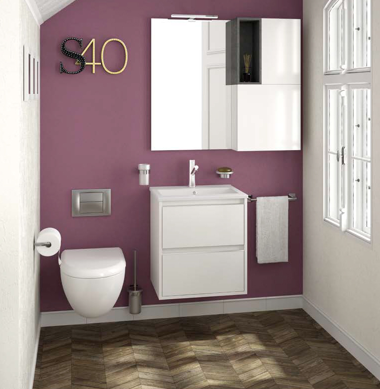 Composizione 1 serie S40 profonditá 40 cm Mobili Bagno Salgar