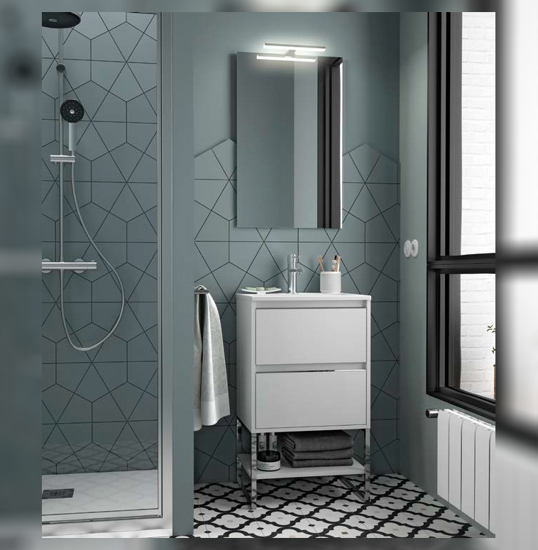 Composizione 4 serie S40 profonditá 40 cm Mobili Bagno Salgar