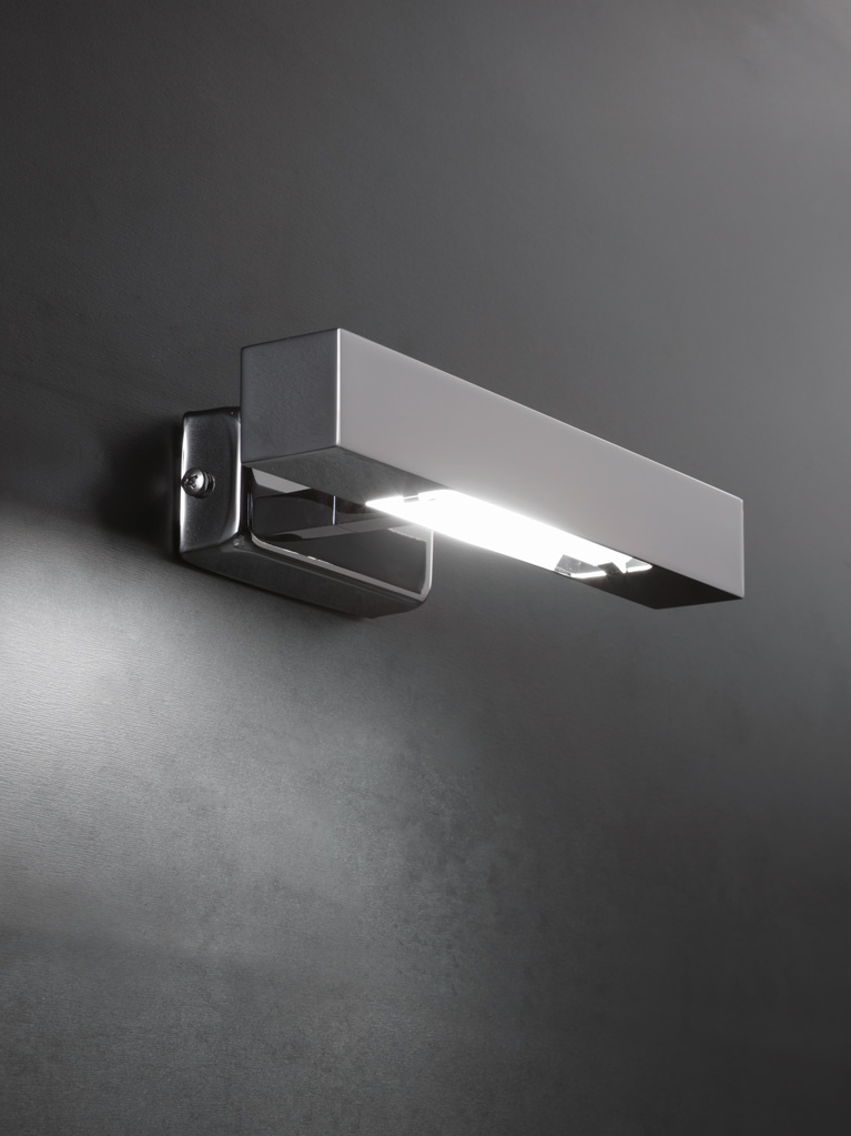 604 SQUARE Applique a parete alogena finitura cromo Illuminazione Accessori Arredo Bagno Stilhaus