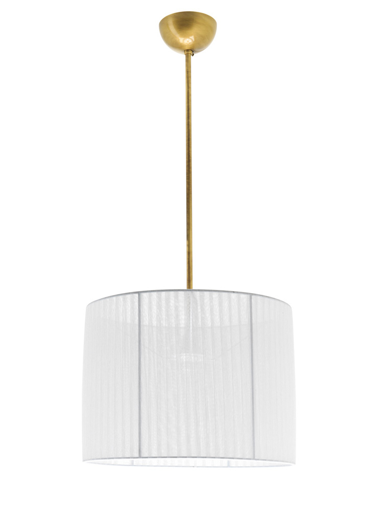 991-BI Lampadario con paralume tessuto bianco finitura Cromo, Oro o Bronzo Illuminazione Accessori Arredo Bagno Stilhaus