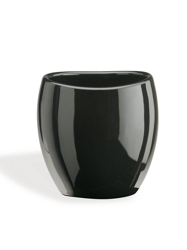 653-CN serie ARIA Bicchiere da appoggio in ceramica bianca o nera Accessori Moderni Arredo Bagno Stilhaus