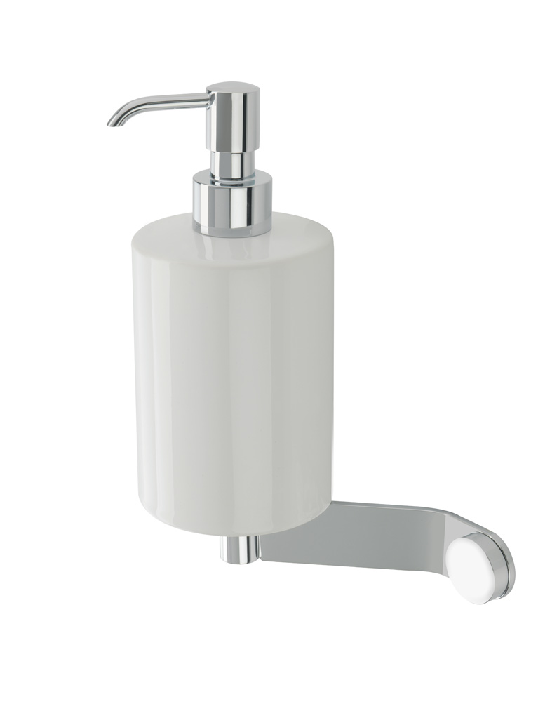 BK30 serie BUCKET Dosatore sapone liquido a parete finitura cromo Accessori Moderni Arredo Bagno Stilhaus