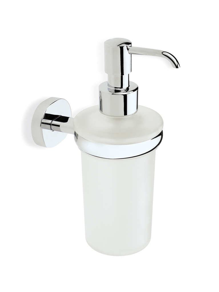 DI30 serie DIANA Dosatore sapone liquido a parete finitura cromo o nichel satinato Accessori Moderni Arredo Bagno Stilhaus