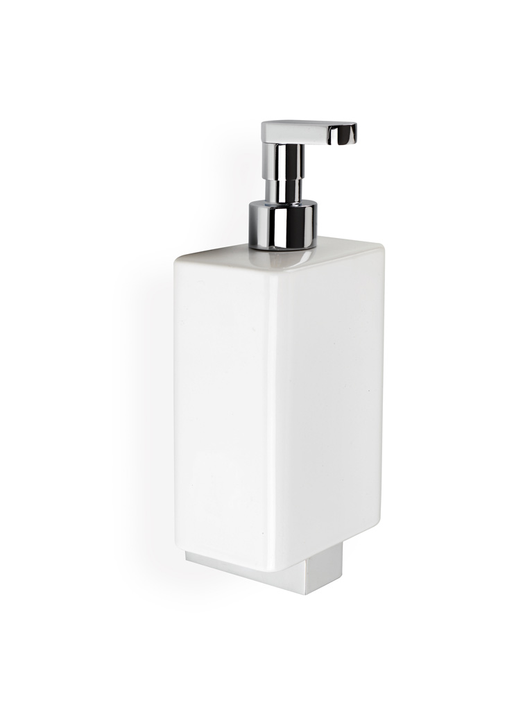 GE30 serie GEA Dosatore sapone a parete finitura cromo o ottone naturale Accessori Moderni Arredo Bagno Stilhaus