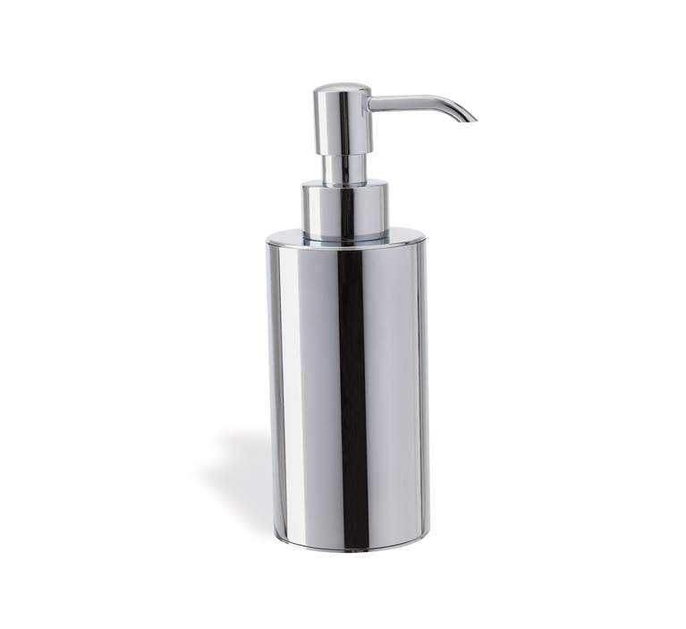 ME30AP serie MEDEA Porta dosatore sapone liquido da appoggio finitura cromo, Nichel Satinato o Nero Opaco Accessori Moderni Arredo Bagno Stilhaus