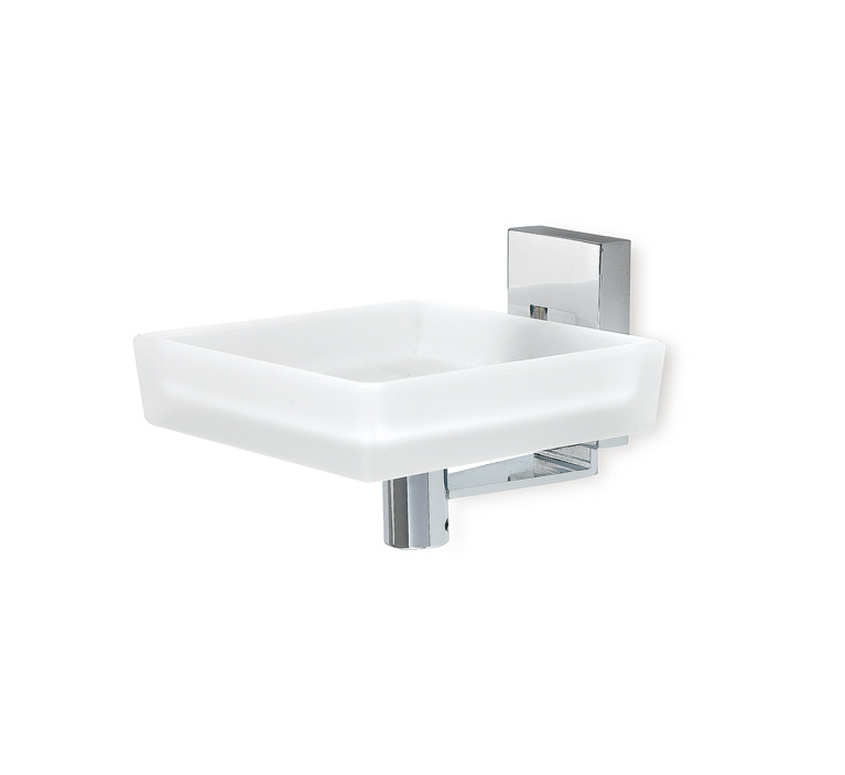 Q09 serie QUID Porta sapone a parete finitura cromo Accessori Moderni Arredo Bagno Stilhaus