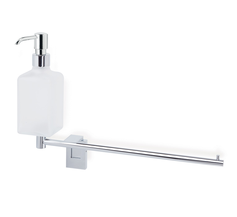 Q69 serie QUID Porta salviette con dosatore sapone finitura cromo Accessori Moderni Arredo Bagno Stilhaus