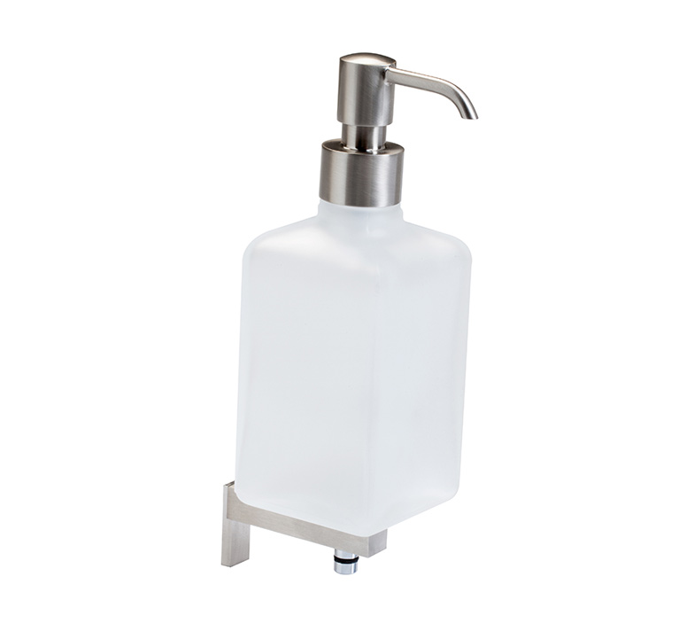 ST30 serie SATURNO Dosatore sapone liquido a parete finitura Acciaio Satinato Accessori Moderni Arredo Bagno Stilhaus