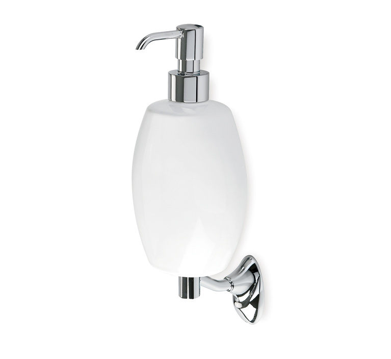 ZE30 serie ZEFIRO Dosatore sapone liquido a parete finitura Cromo Ceramica bianca, verde, rossa, arancione, nera o lilla Accessori Moderni Arredo Bagno Stilhaus