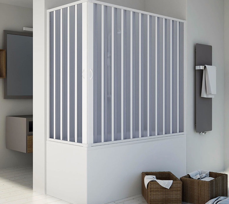 KAPPA SOPRAVASCA Serie COLIBRÍ PLUS Sopravasca / Angolo 2 porte a Soffietto  Profilo PVC  Box Doccia Forte srl Accessori Doccia
