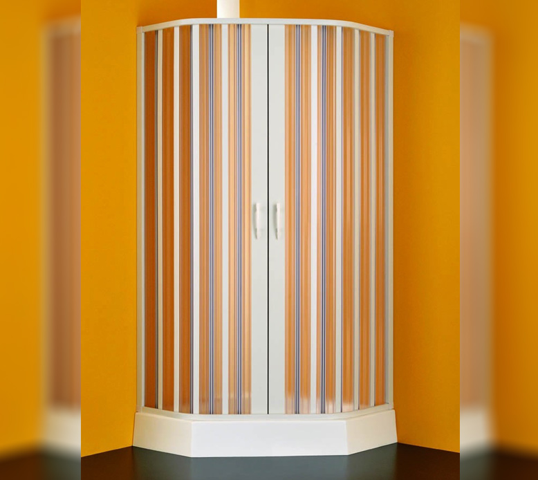 TRIO Serie COLIBRÍ PLUS Angolo Stondato 2 porte a Soffietto  Profilo PVC  Box Doccia Forte srl Accessori Doccia