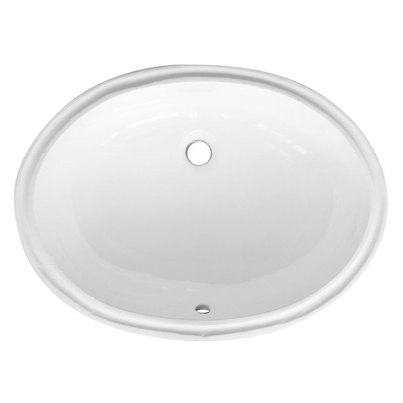 MOD. 185-LT74 Lavabo Sottopiano con troppopieno senza foro rubinetteria Ceramica Bianco Dianflex