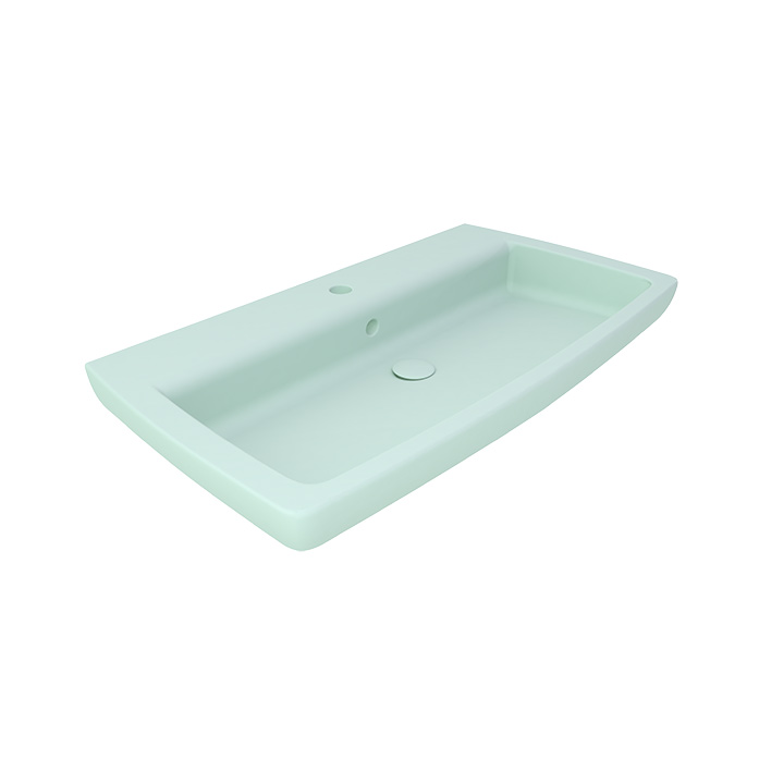 BRLAV80 Acqua Opaco Lavabo monoforo (senza foro, tre fori su richiesta). Serie Brio Lavabi Gsg