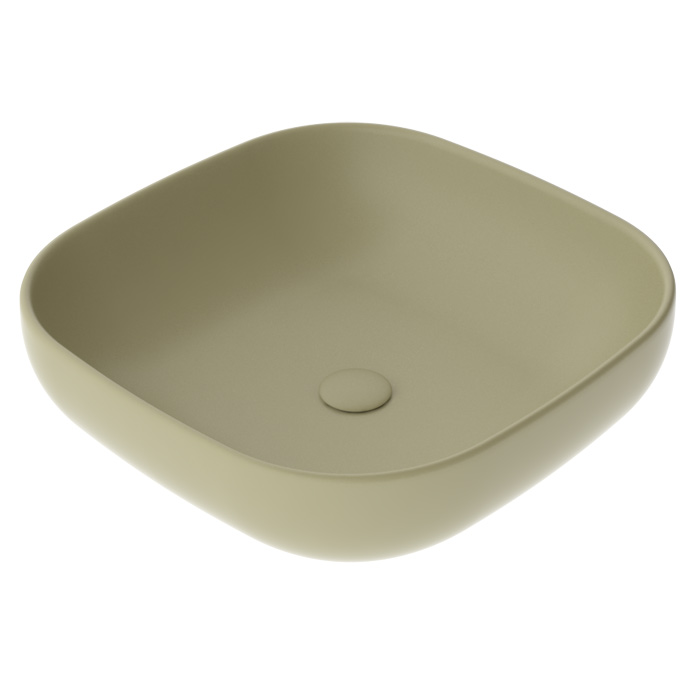 EALAVQU45 Miele Opaco Lavabo Quadro Stondato con bordo fino installazione da appoggio Serie Easy Lavabi Gsg