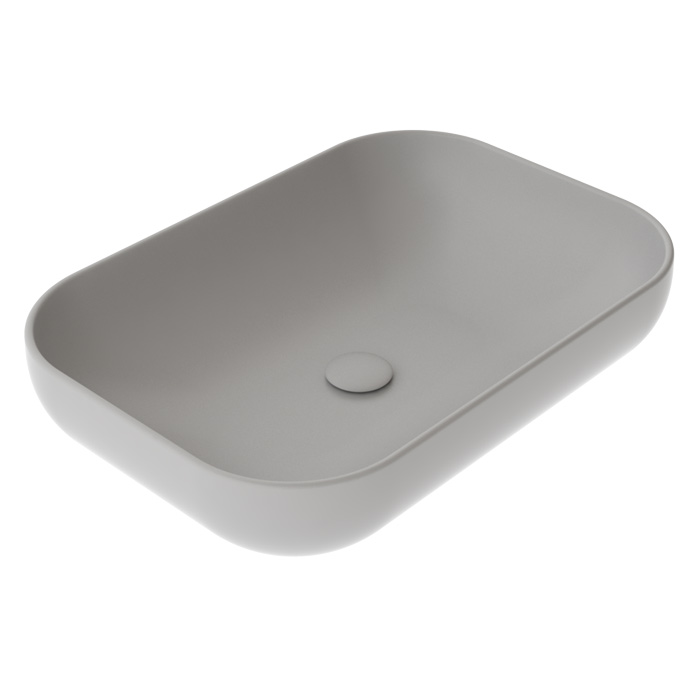 EALAVRE60 Nuvola Opaco Lavabo Rettangolare Stondato con bordo fino installazione da appoggio Serie Easy Lavabi Gsg