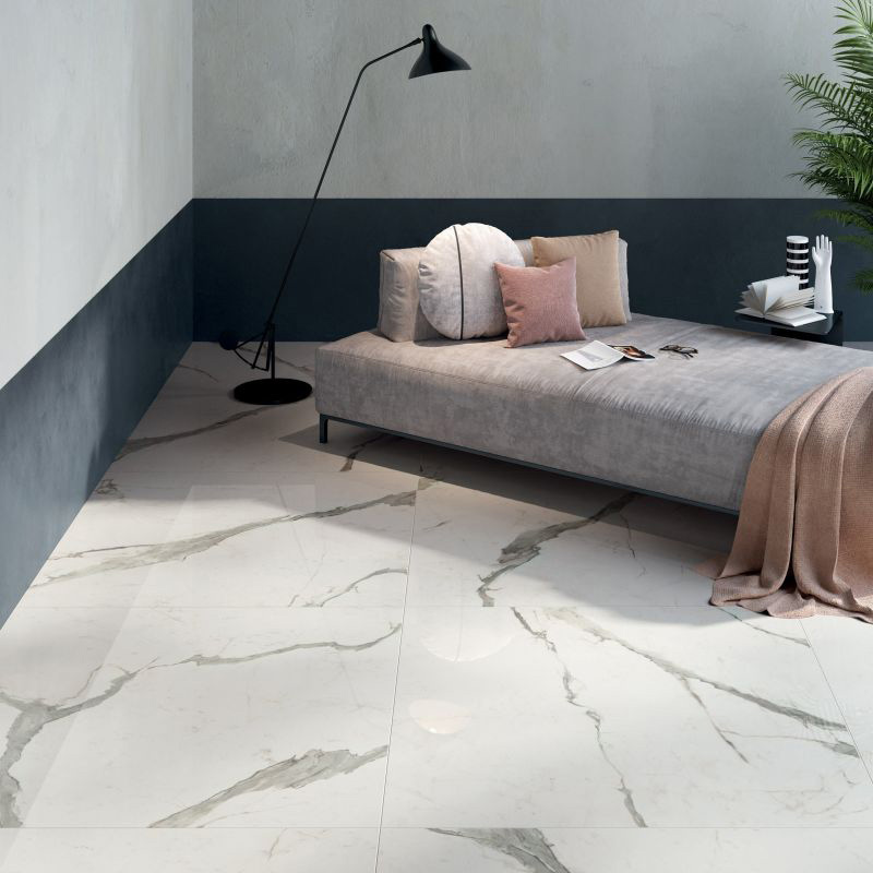 Floor: Statuario Versilia Lux+ 120x120 Sensi Up Marmi Abk Piastrelle & Mosaici