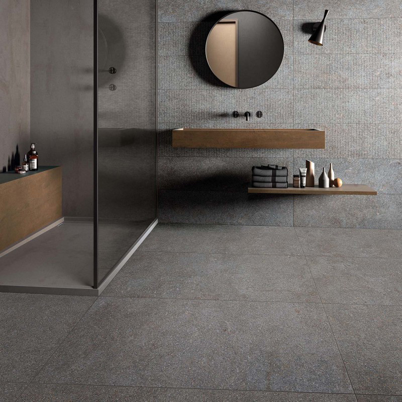 Wall: Fog 30x120 / Fog Mark 30x120 Floor: Fog 60x120 Native Legni Abk Piastrelle & Mosaici