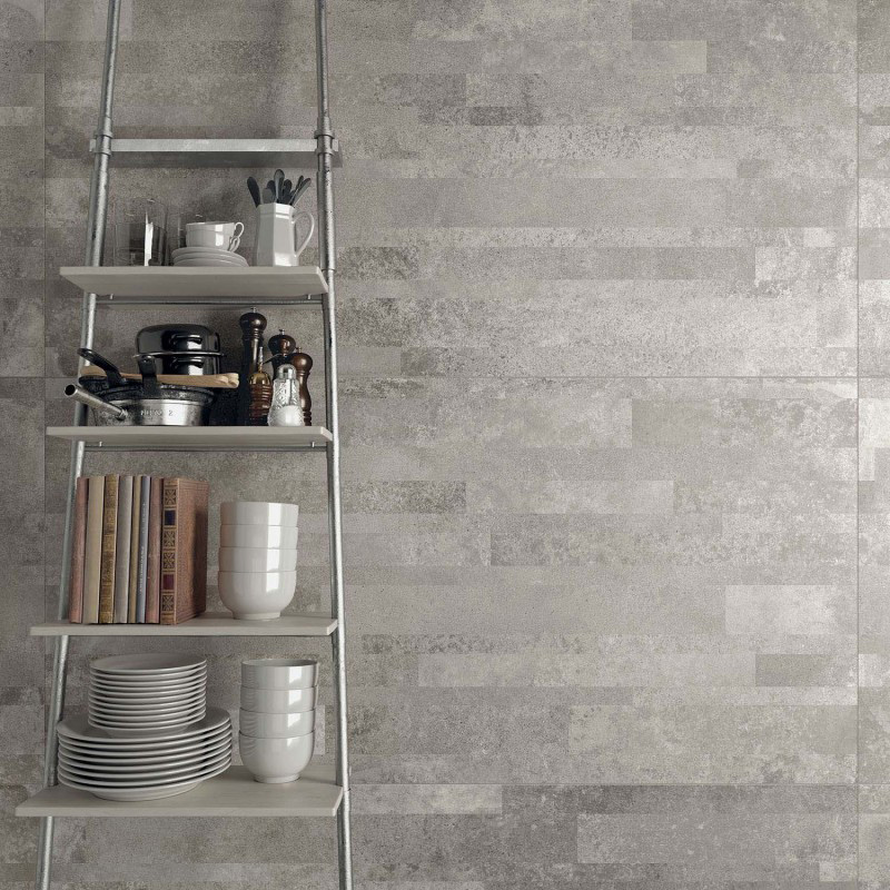 Floor: Illusione Grey 60x120 Unika Legni Abk Piastrelle & Mosaici