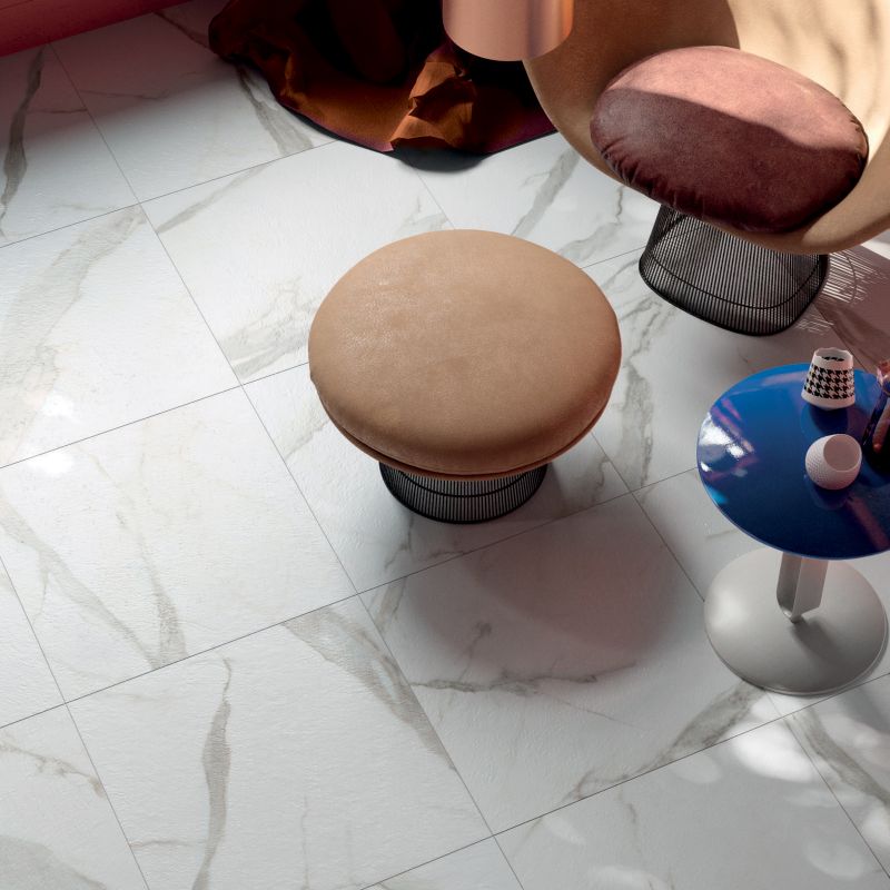 Floor: White Statuario 60x60 Epoque Marmo Ariana Piastrelle & Mosaici