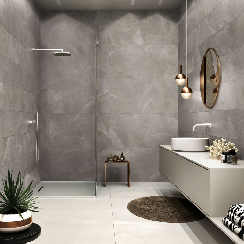 Wall: Grey 60x120, 30x120 Grey Verso 30x120 Storm Pietra Ariana Piastrelle & Mosaici