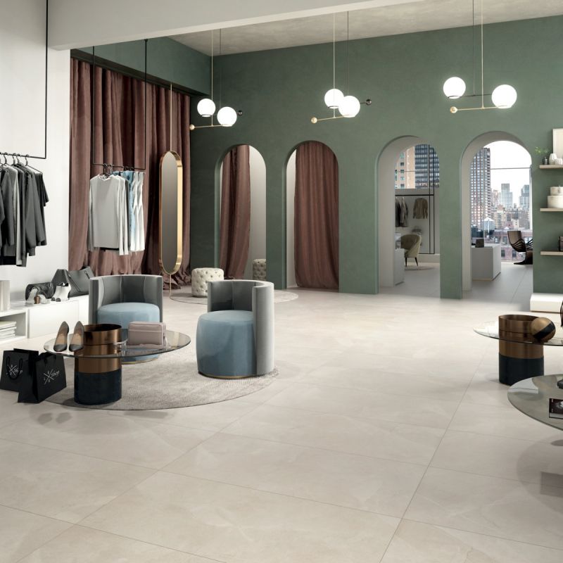 Floor: White 60x120 Storm Pietra Ariana Piastrelle & Mosaici