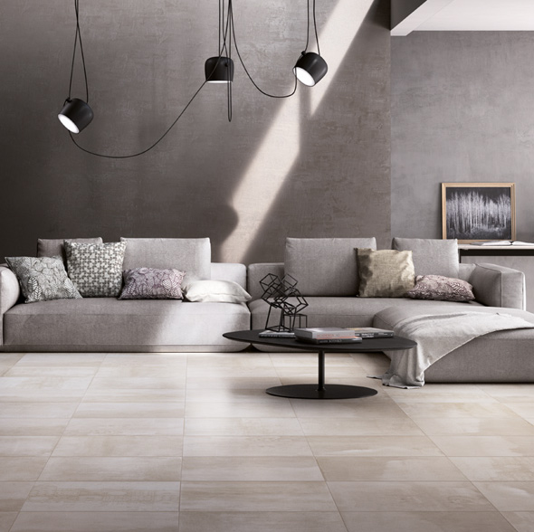 Concrete Gres Fine Porcellanato Smaltato Beige 60x60 Serie Cementi Artistica Due Piastrelle & Mosaici