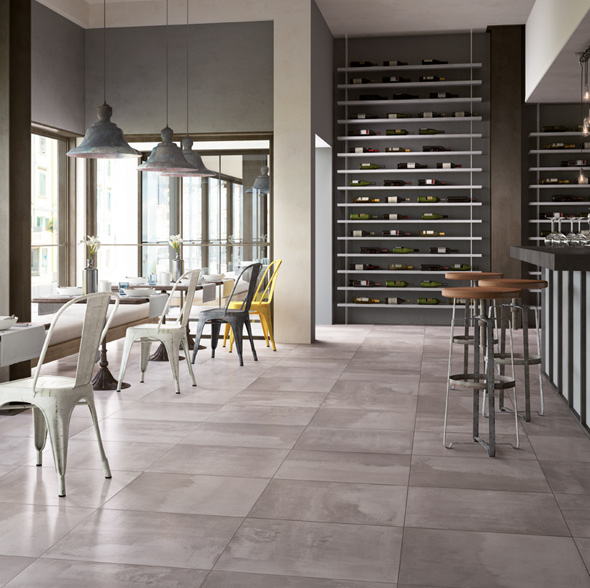 Concrete Gres Fine Porcellanato colorato in massa Grigio 60x60 Serie Cementi Artistica Due Piastrelle & Mosaici