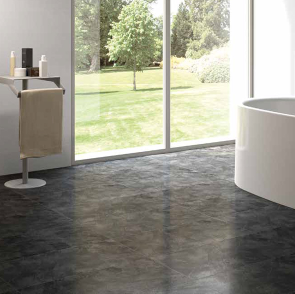 Interior Gres Fine Porcellanato Smaltato Black 60x60 / 30x60 Serie Cementi Artistica Due Piastrelle & Mosaici